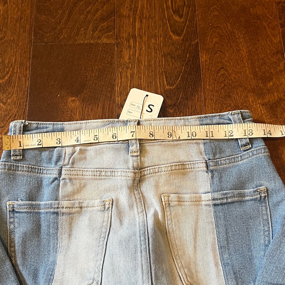 Two-Tone Denim Skirt - Picture 4 of 8